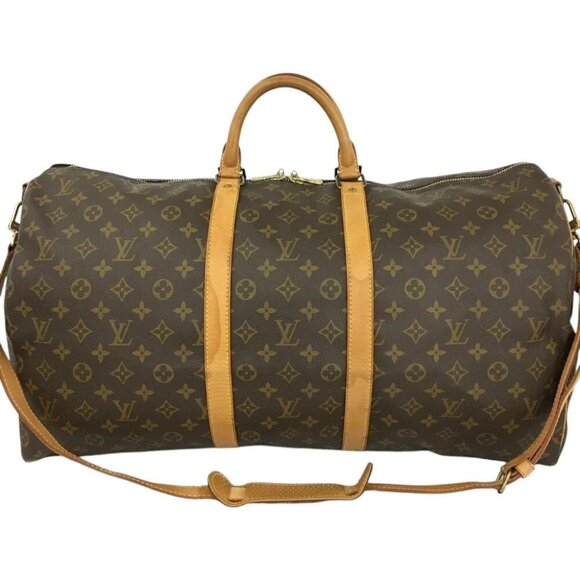 295532BW (X6) Louis Vuitton Travel Bag Bandouliere 55 Brown Monogram - Picture 1 of 12